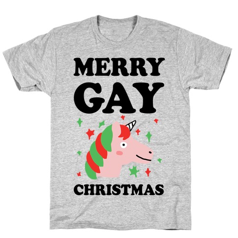 Merry Gay Christmas Unicorn T-Shirt
