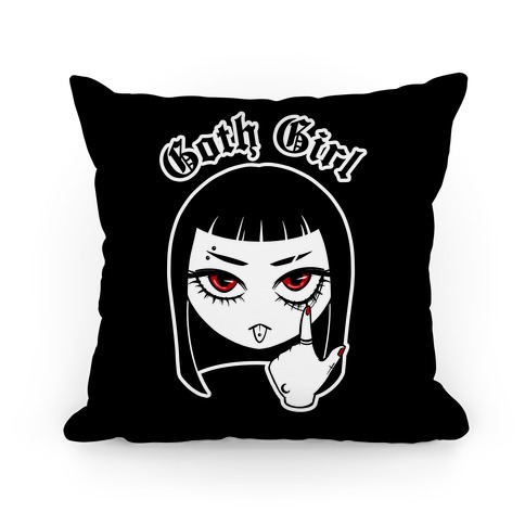 Big-eyed goth girl Throw Pillow by CSA Images - Pixels