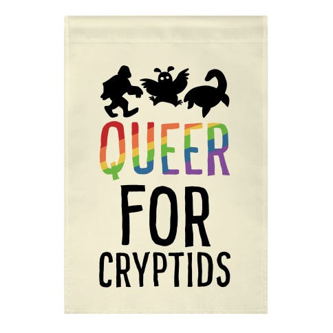 Queer for Cryptids Garden Flag