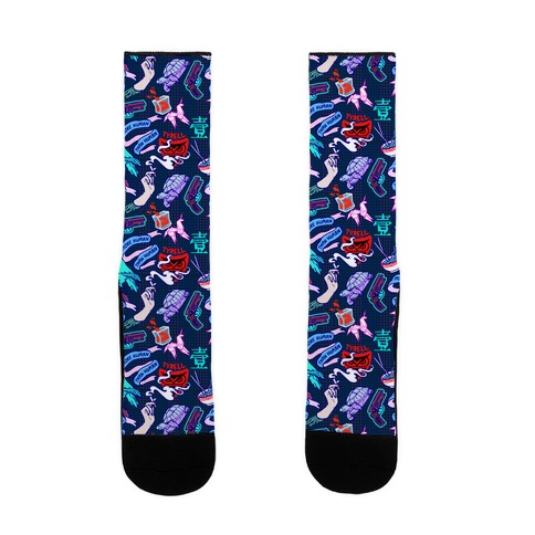 Do Androids Dream Sci Fi Pattern Sock
