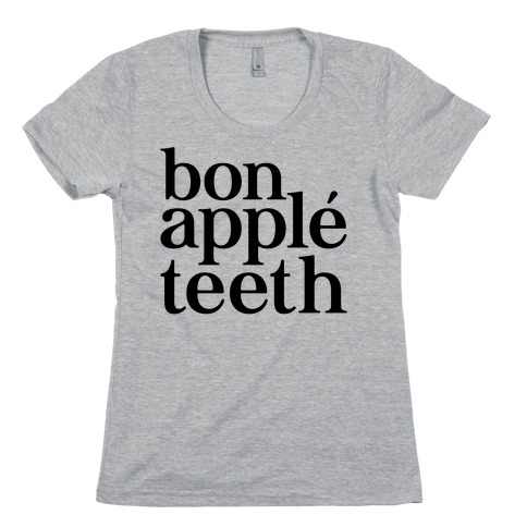 Bone Apple Teeth Parody Womens T-Shirt