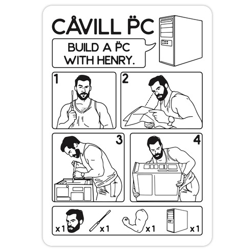 Cavill PC Parody Die Cut Sticker