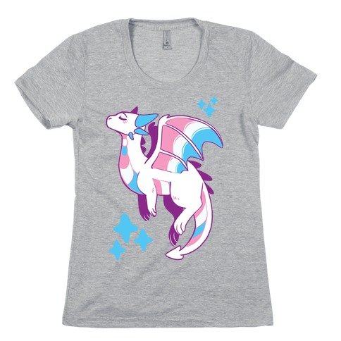 Trans Pride Dragon Womens T-Shirt
