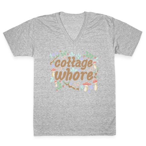 Cottage Whore V-Neck Tee Shirt