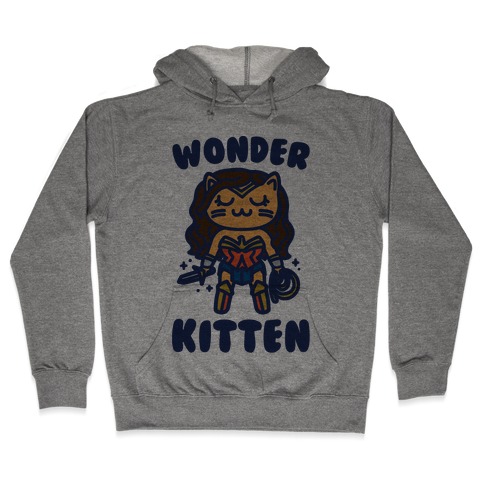 Wonder Kitten Parody Hooded Sweatshirt