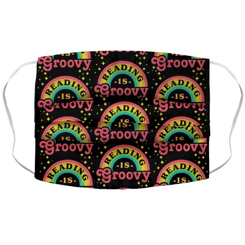 Reading is Groovy Accordion Face Mask