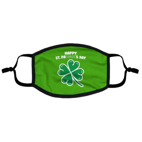 Happy St. Pathicc's Day Butt Clover Flat Face Mask