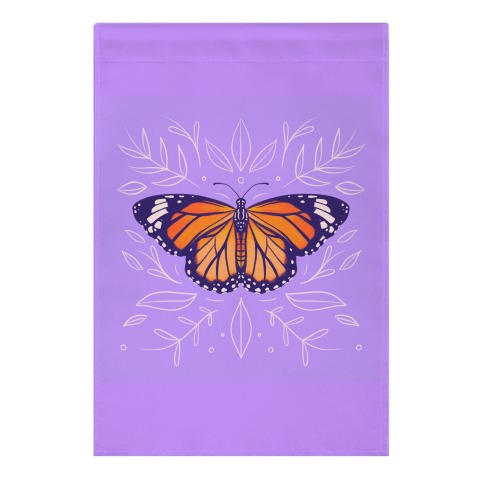 Purple Solo Monarch Garden Flag