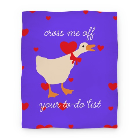 Cross Me Off Your To-Do List Goose Blanket