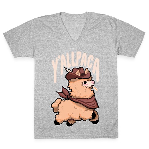 Y'allpaca V-Neck Tee Shirt