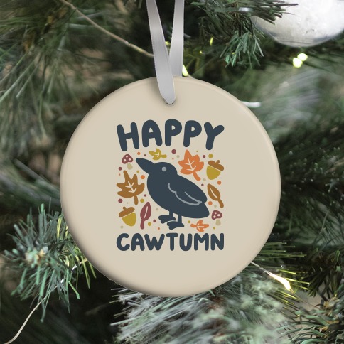 Happy Cawtumn Crow Parody Ornament