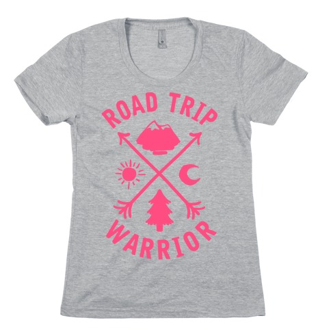 Road Trip Warrior (Pink) Womens T-Shirt
