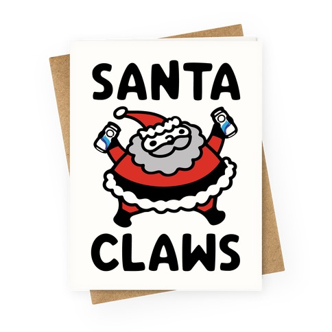Santa Claws Parody Greeting Card