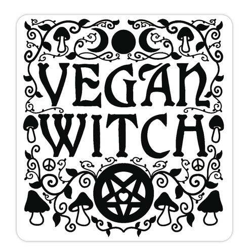 Vegan Witch Die Cut Sticker