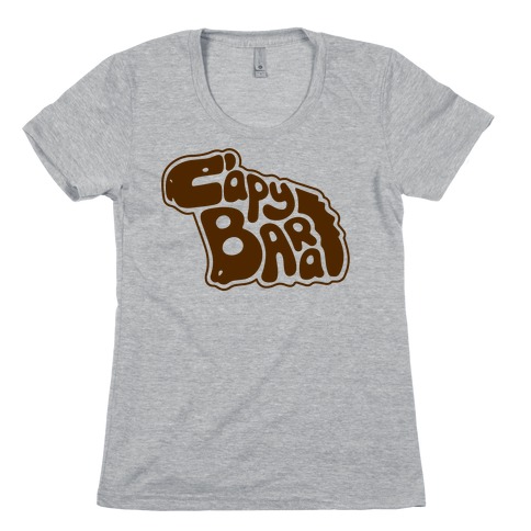 Capybara Font Illustration Womens T-Shirt