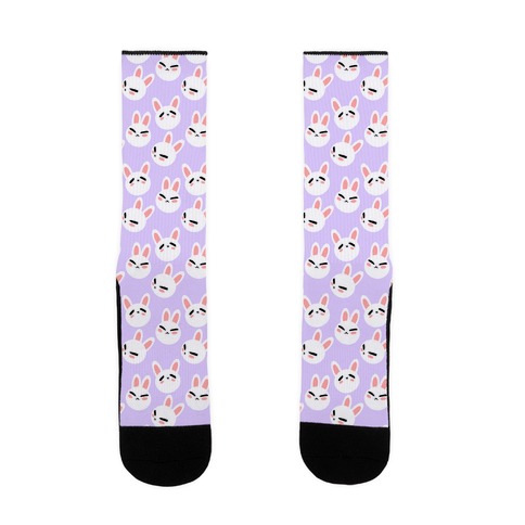 BunBun Pattern Lavender Sock