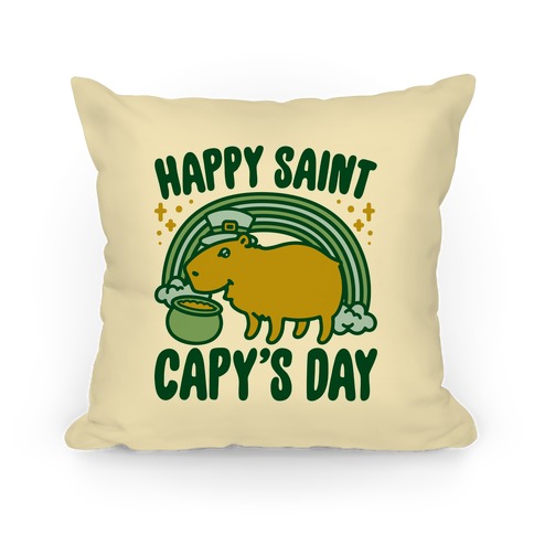 Happy Saint Capy's Day Pillow