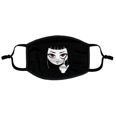 Goth Girl (face only) Flat Face Mask