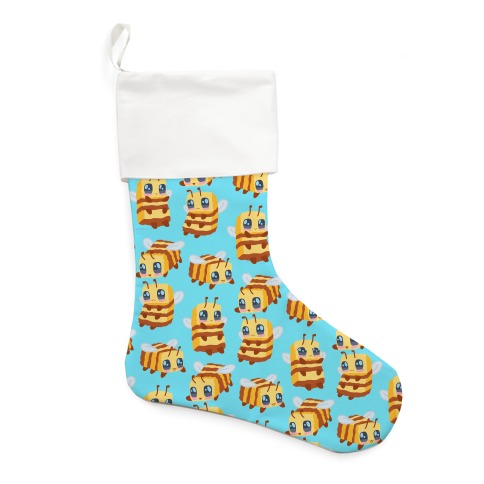 Cute Cubic Bee Pattern Stocking