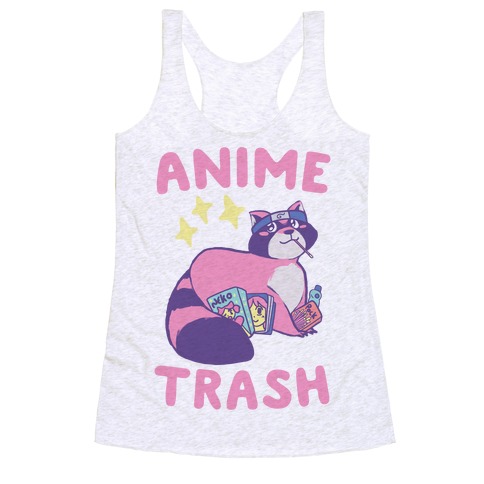 Anime Trash - Raccoon Racerback Tank Top