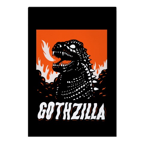 Gothzilla Goth Godzilla Garden Flag