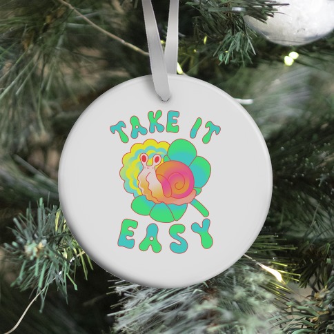 Take It Easy Groovy Snail Ornament