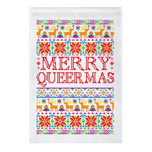 Merry Queermas Gay Pride Christmas Sweater Garden Flag