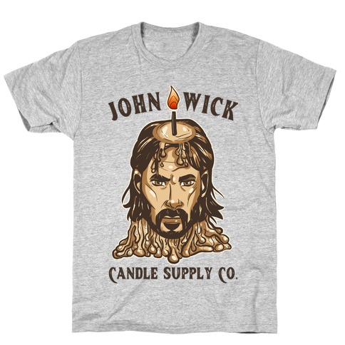 John Wick Candle Supply Co. Gray T-Shirt