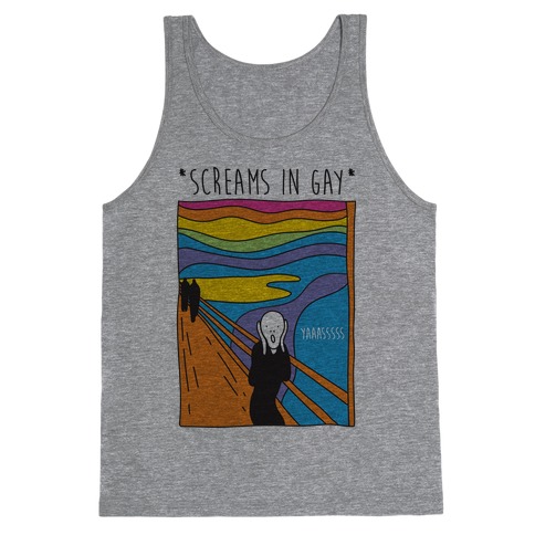 Screams In Gay Edvard Munch Parody Tank Top