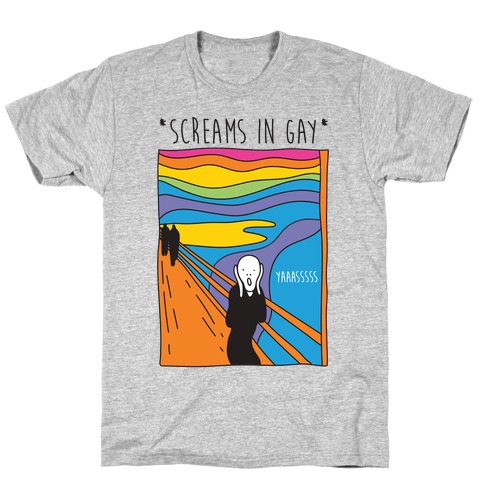 Screams In Gay Edvard Munch Parody T-Shirt