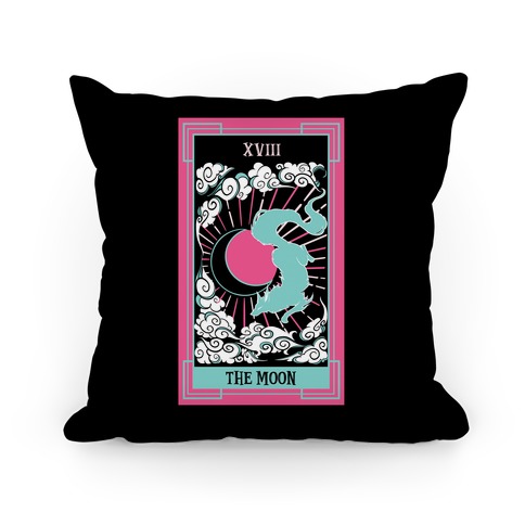 Gothic Throw Pillow / the Moon Tarot Card / 4 Sizes Available 