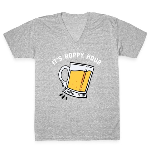 It's Hoppy Hour V-Neck Tee Shirt