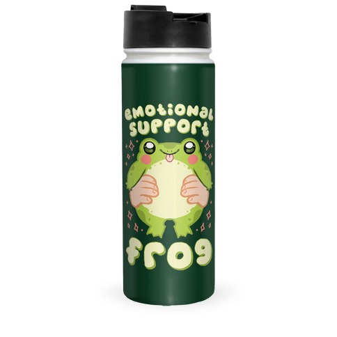 Emotional Support Frog Travel Mug