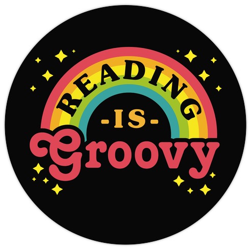 Reading is Groovy Die Cut Sticker