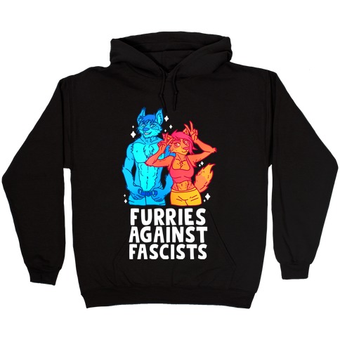 Furries Against Fascists Hooded Sweatshirt