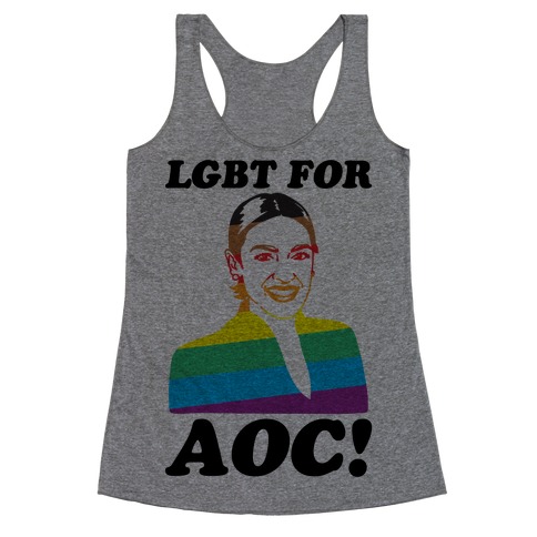 LGBT For AOC Racerback Tank Top