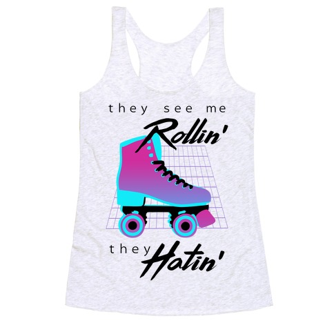 They See Me Rollin' (Synthwave) Racerback Tank Top