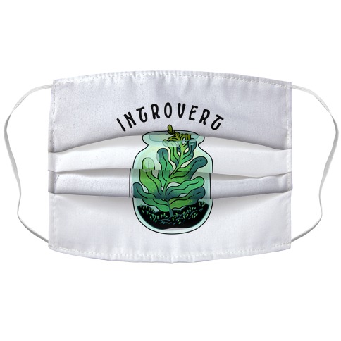 Introvert (Plant in a Terrarium) Accordion Face Mask