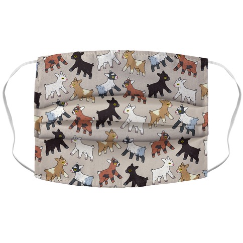 Baby Goats On Baby Goats Pattern Accordion Face Mask