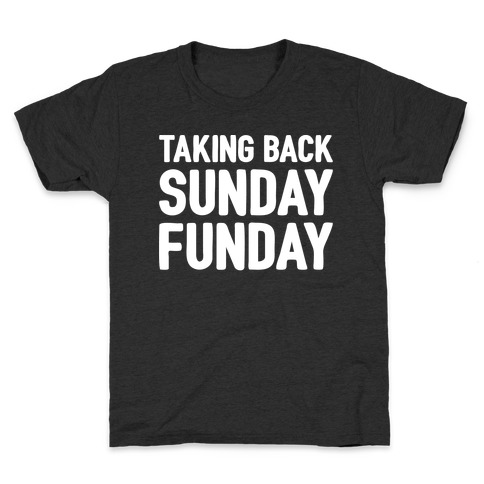 Taking Back Sunday Funday Parody White Print Kids T-Shirt