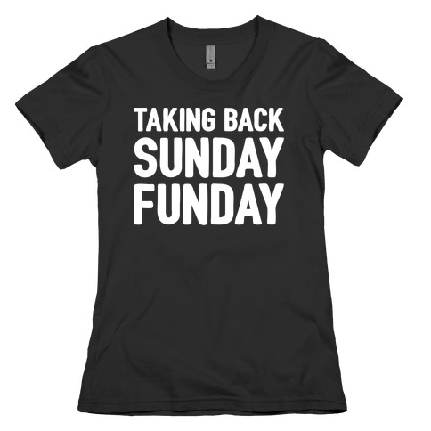 Taking Back Sunday Funday Parody White Print Womens T-Shirt
