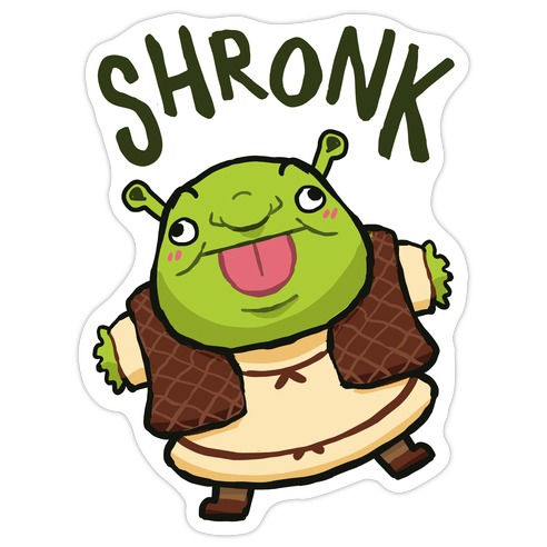 Shronk Derpy Shrek Die Cut Sticker