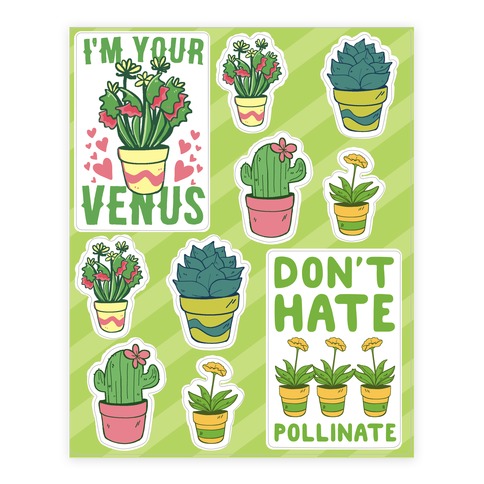 Plant Pals  Stickers and Decal Sheet