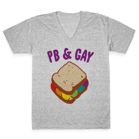 PB & GAY V-Neck Tee Shirt