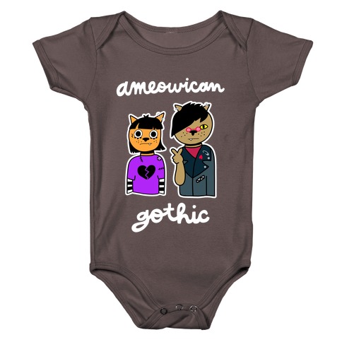 Ameowican Gothic Baby One-Piece