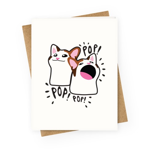 Pop Cat Greeting Card