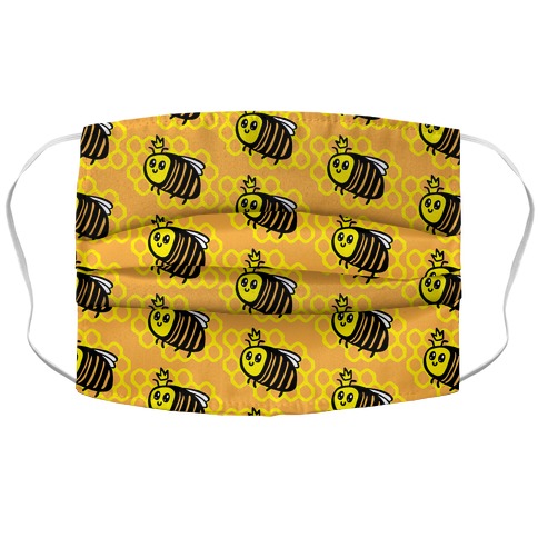 Queen Bee Pattern Accordion Face Mask