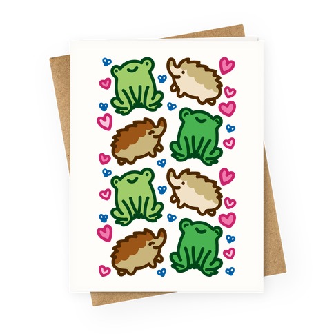 Frogs and Hogs Greeting Card