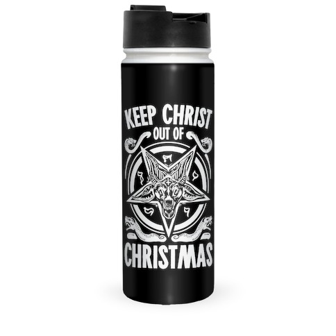 Keep Christ Out of Christmas Baphomet Travel Mug