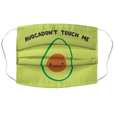 Avocadon't Touch Me Accordion Face Mask